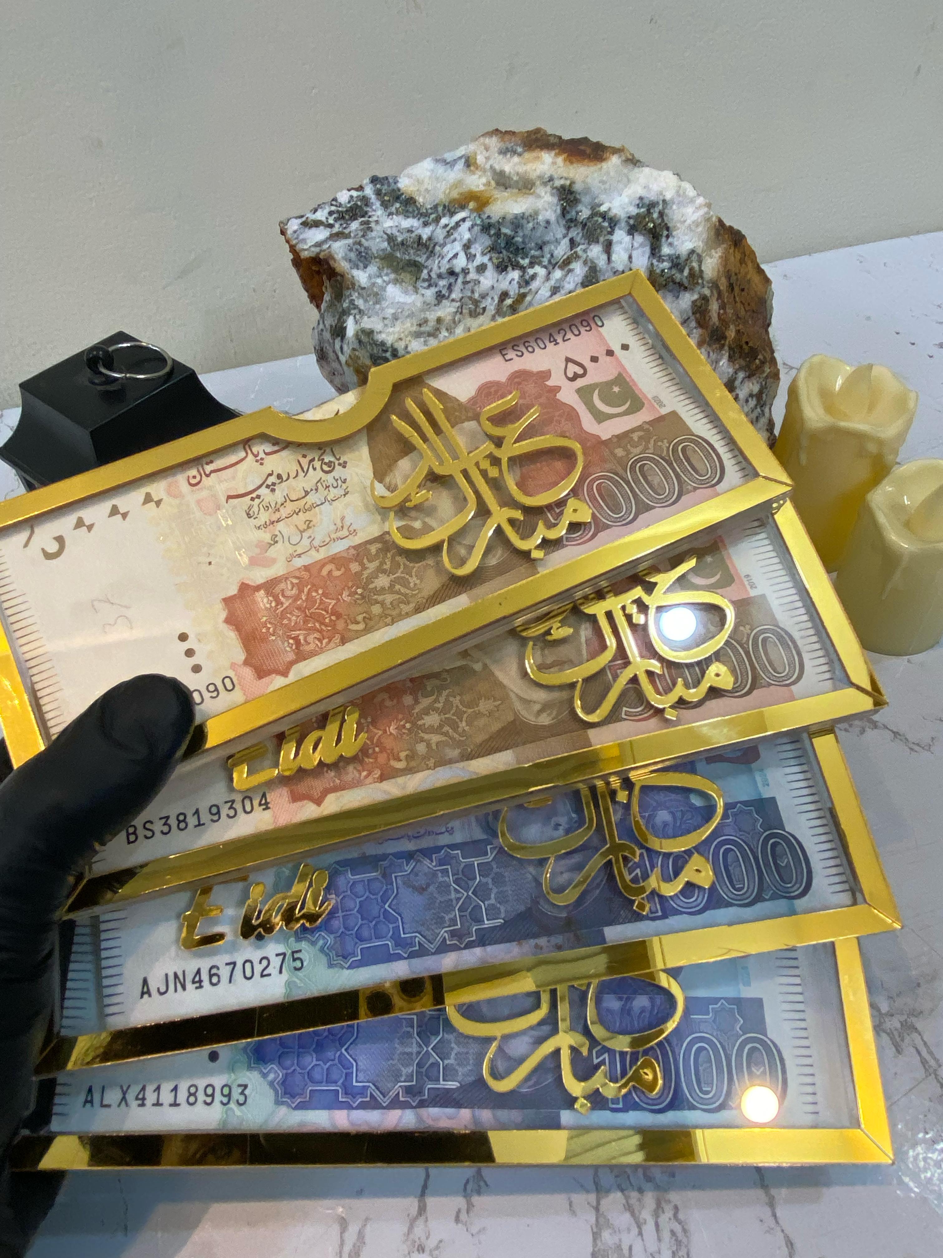 Acrylic n Acrylic mirror Eid Envelopes