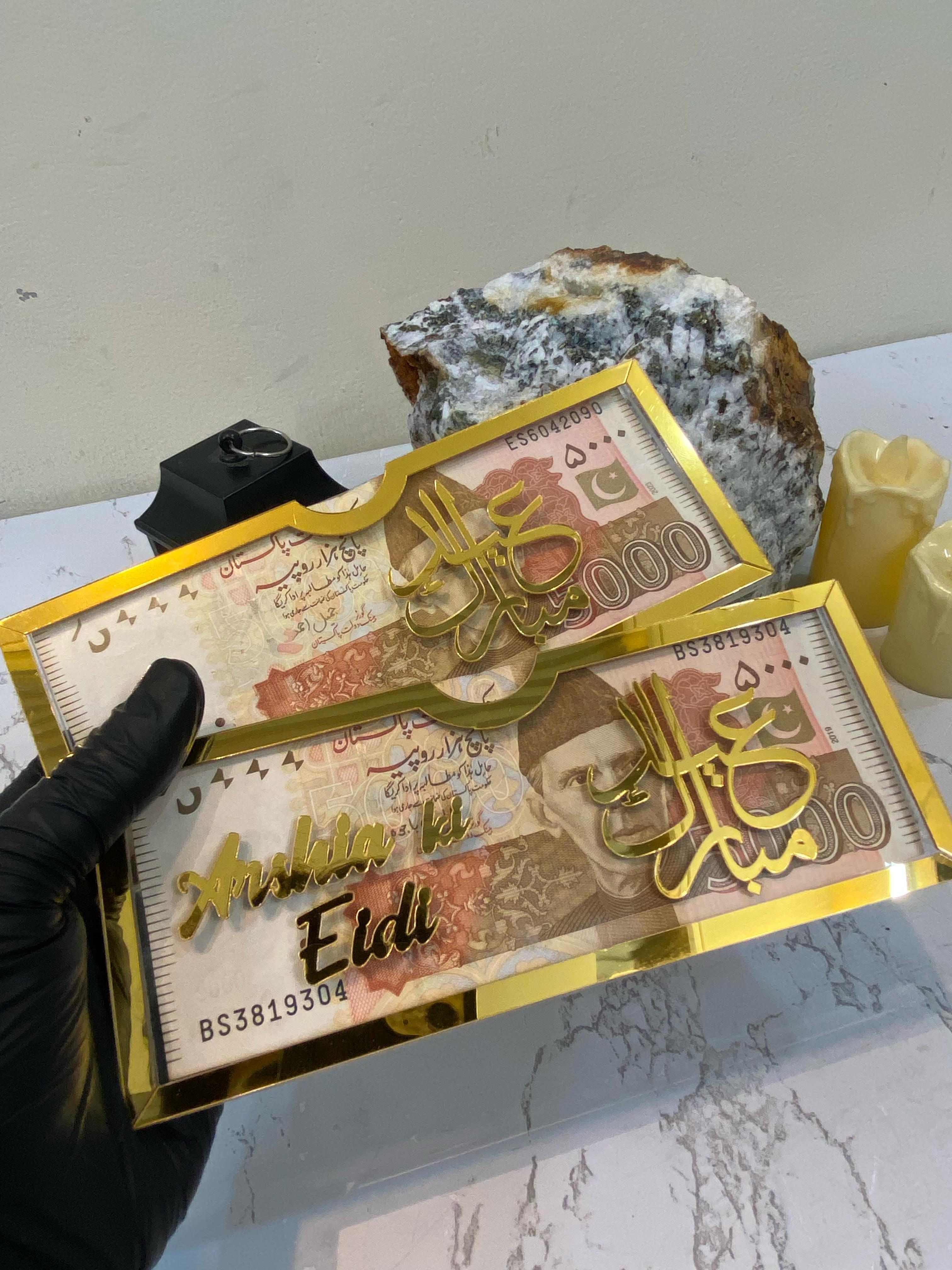 Acrylic n Acrylic mirror Eid Envelopes